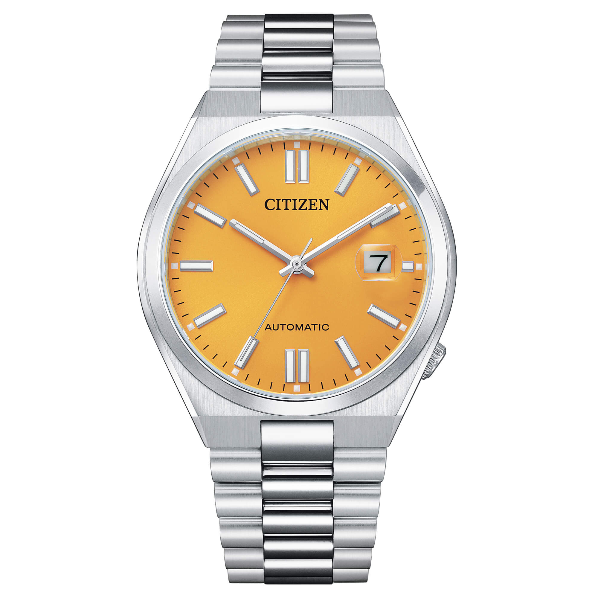 Citizen Tsuyosa Automatico in Acciaio con Quadrante Arancione