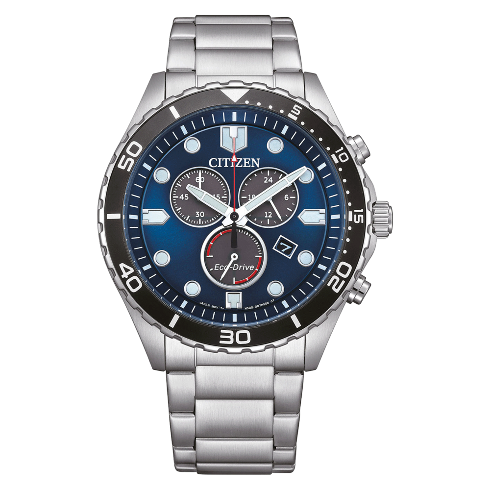 Citizen Eco-Drive Chronograph Diver Design Uomo Acciaio Blu
