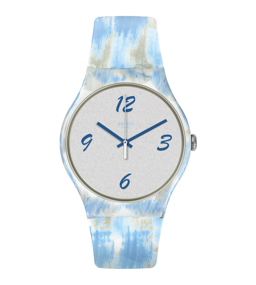Swatch Orologio Bluquarelle Quarzo 41mm | Plastica | Resistente 30m
