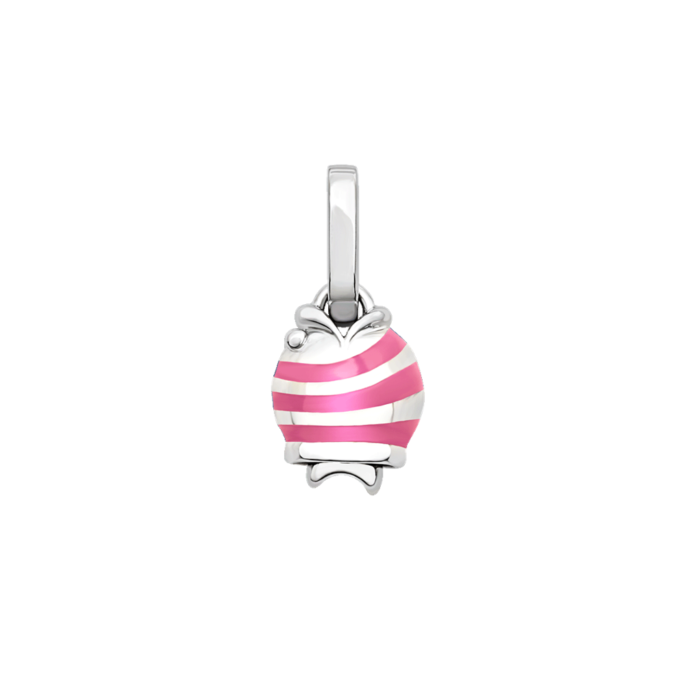 Chantecler Ciondolo Donna Campanella Pesciolino Rosa | Argento & Smalto | 2 Anni