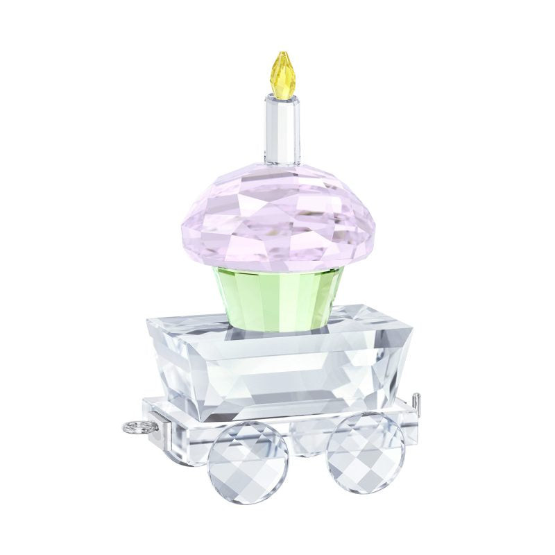 Swarovski Vagone Cupcake Cristalli Rosa Verdi | Cristallo Swarovski | Nascita