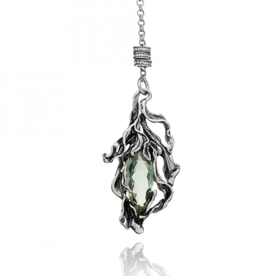 Giovanni Raspini Collana Donna Navette Foglie | Argento 925 | Swarovski