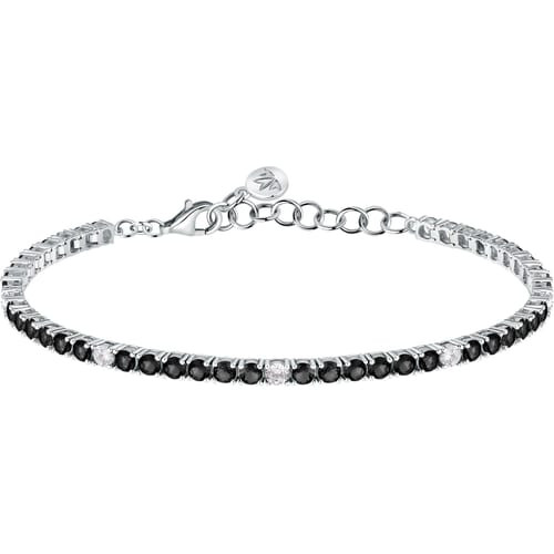 Bracciale Morellato Tesori in argento sostenibile con zirconi bianchi e neri