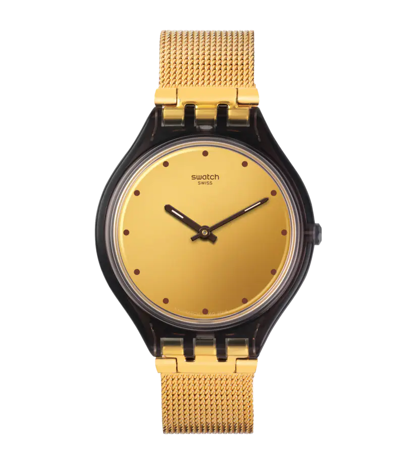 Swatch Orologio Donna Skinmoka ultrasottile 36,8mm | Plastica | Resistente 30m
