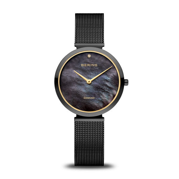 Bering Orologio Donna Classic Nero | Acciaio Inox 316L | Vetro Zaffiro Piatto