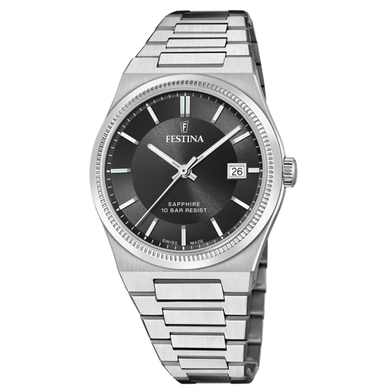 Festina Orologio Uomo Quadrante Nero | Acciaio 316L | Cristallo Zaffiro