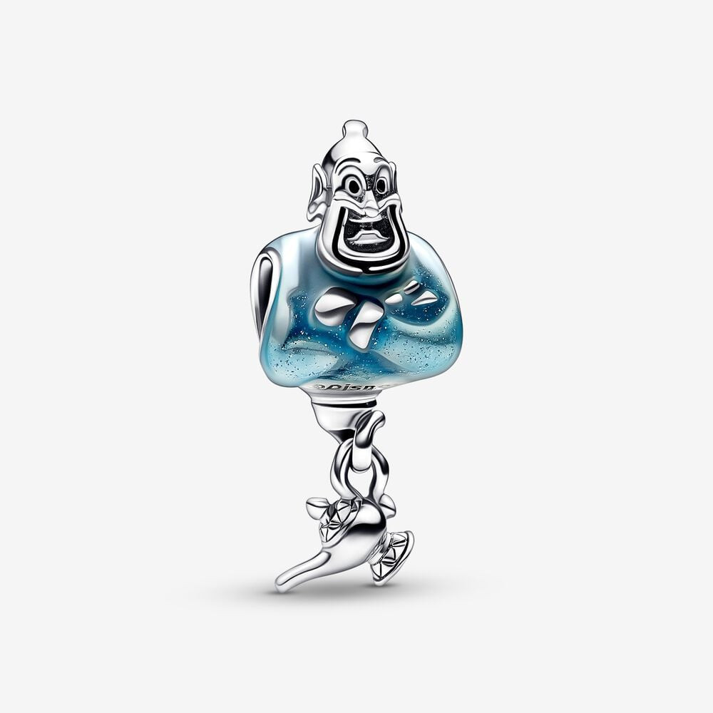 Pandora | Charm Disney | Genio Aladdin smalto blu | Argento 925 | Lampada