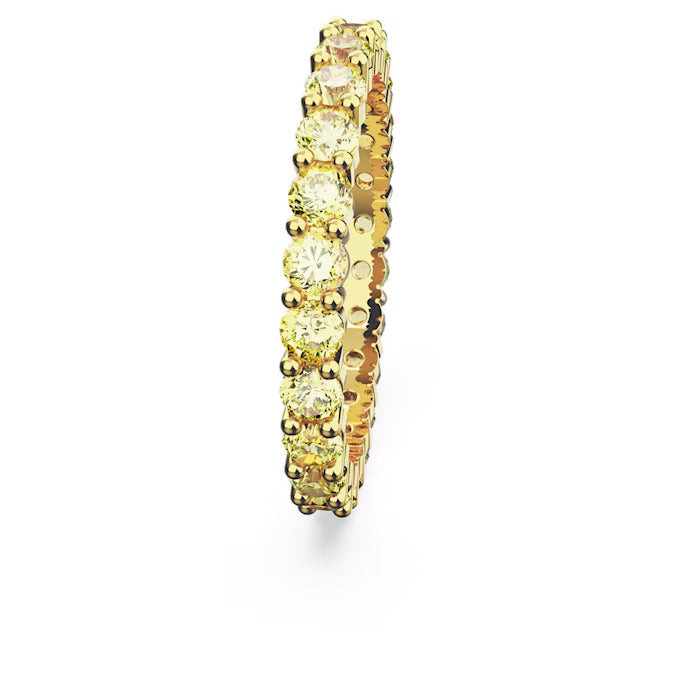 Swarovski Anello Donna Matrix Giallo | Placcatura Oro | Cristalli Gialli