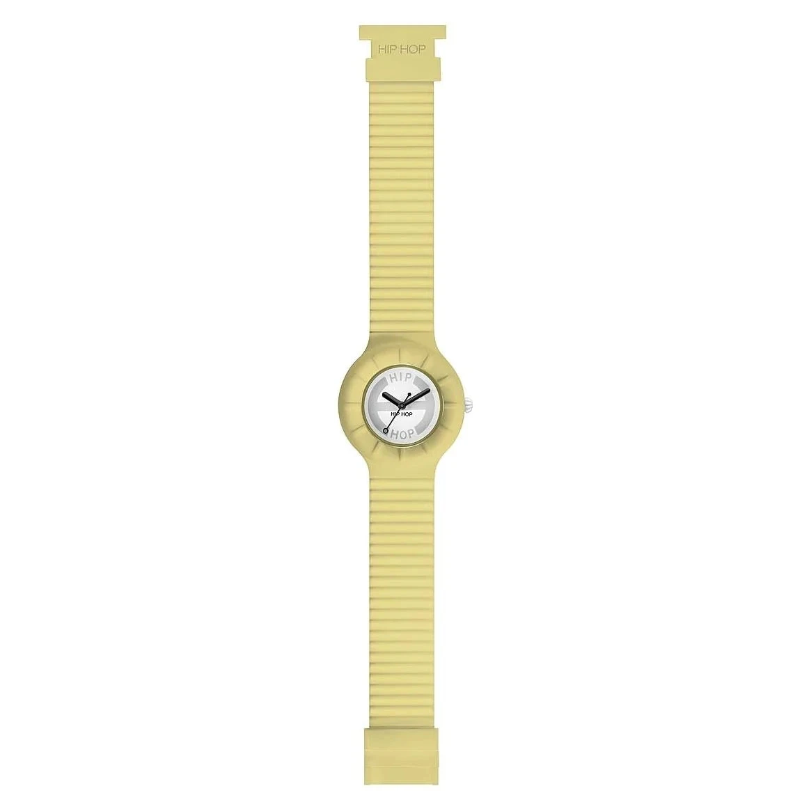 Hip Hop | Orologio donna | Cinturino giallo | Gomma | Quadrante bianco