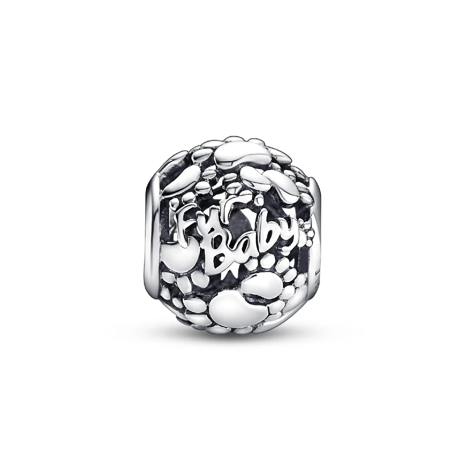 Pandora | Charm | Openwork Zampa e Cuore | Argento 925 | Incisione Fur Baby