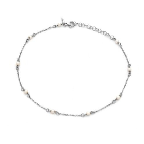 Giovanni Raspini | Collana Donna | Perle bianche naturali | Argento 925 | 46 cm