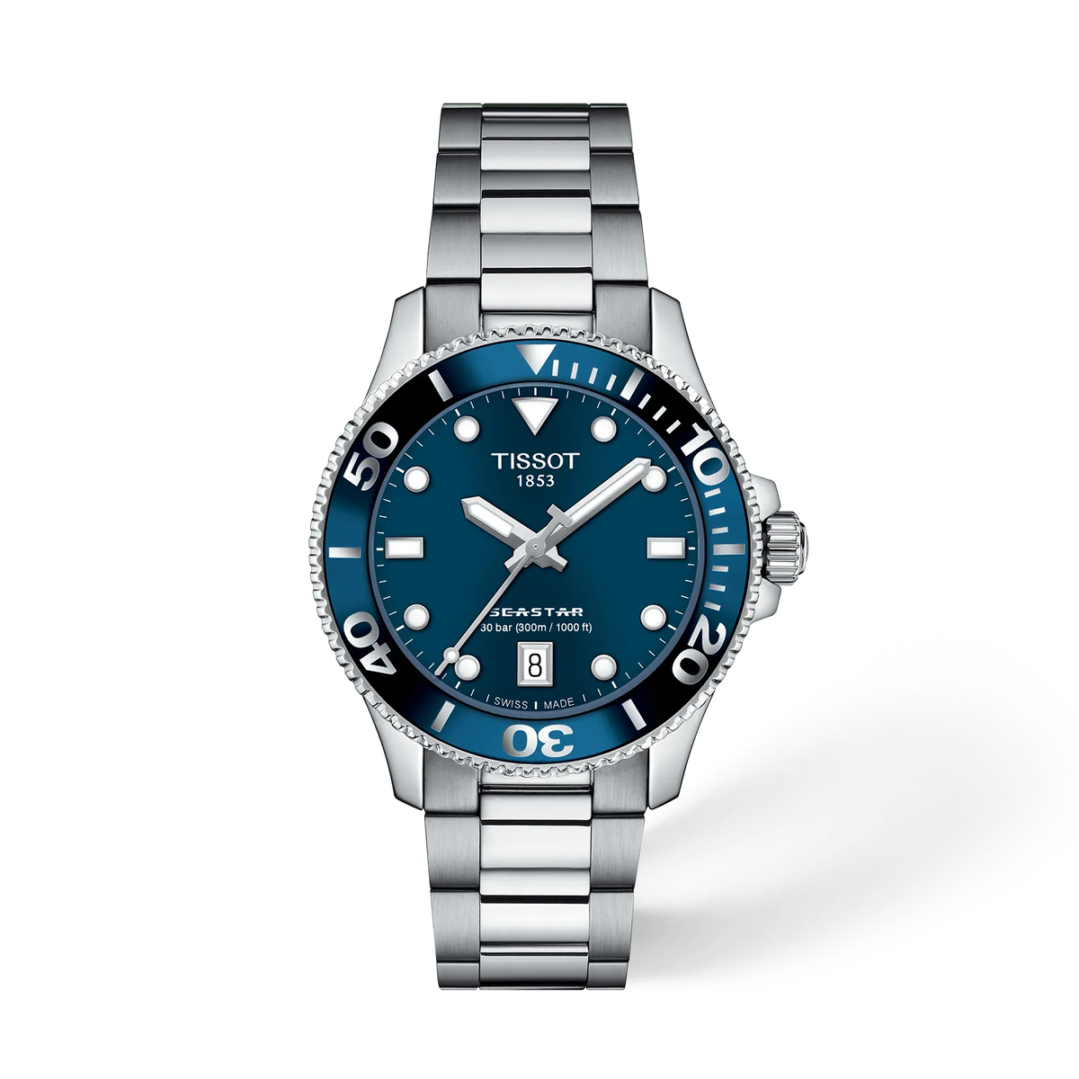 Tissot Seastar 1000 Orologio al Quarzo Unisex 36 mm Blu in Acciaio