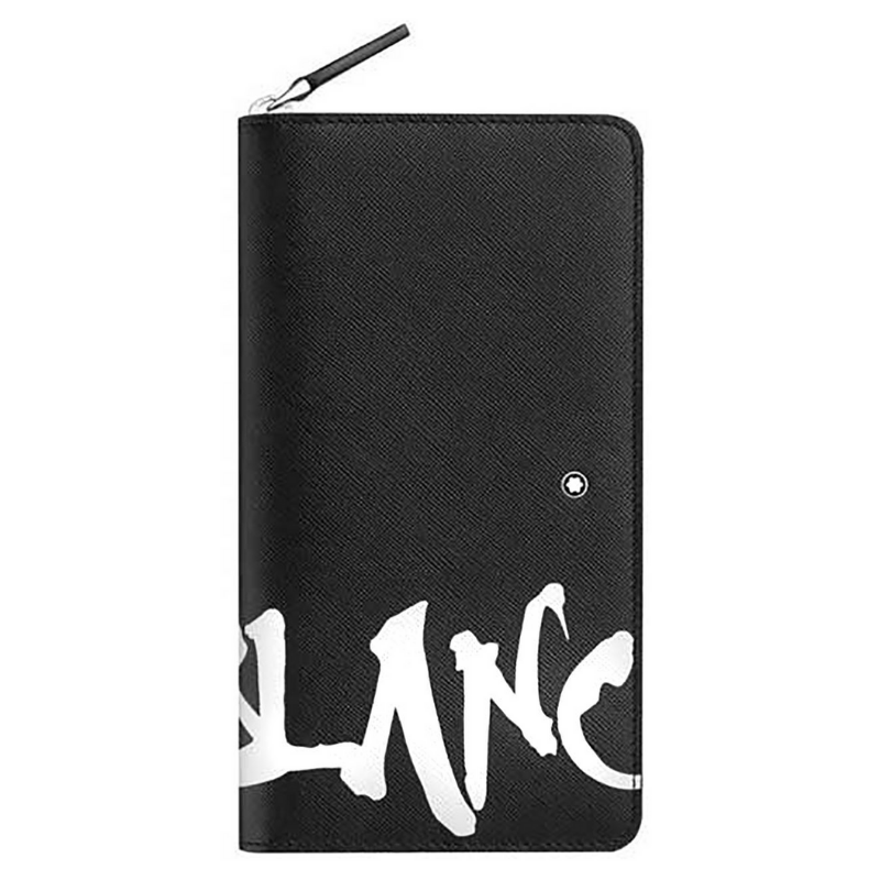 Montblanc Portafoglio Donna Zip Calligraphy | Pelle Fiore | 12 Scomparti