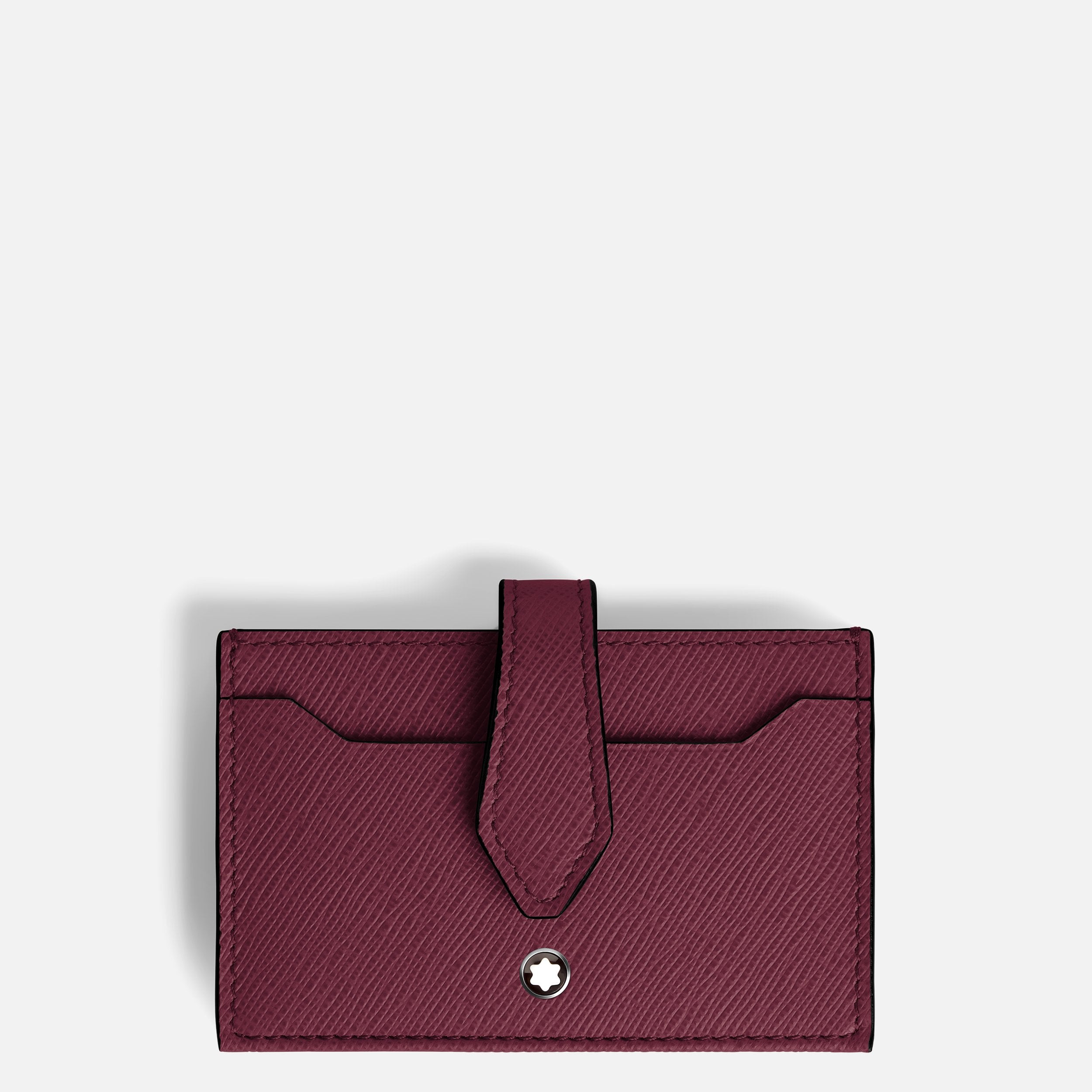 Montblanc Portacarte Uomo 5 Scomparti | Pelle Saffiano | Bordeaux Sartorial