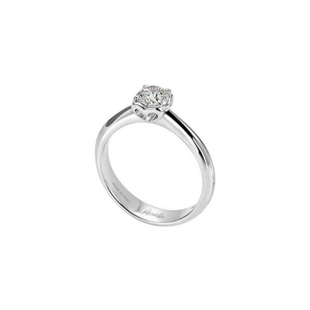 Recarlo Anello Solitario Diamante 0,10 Ct | Oro Bianco 18 Kt | Colore F SI
