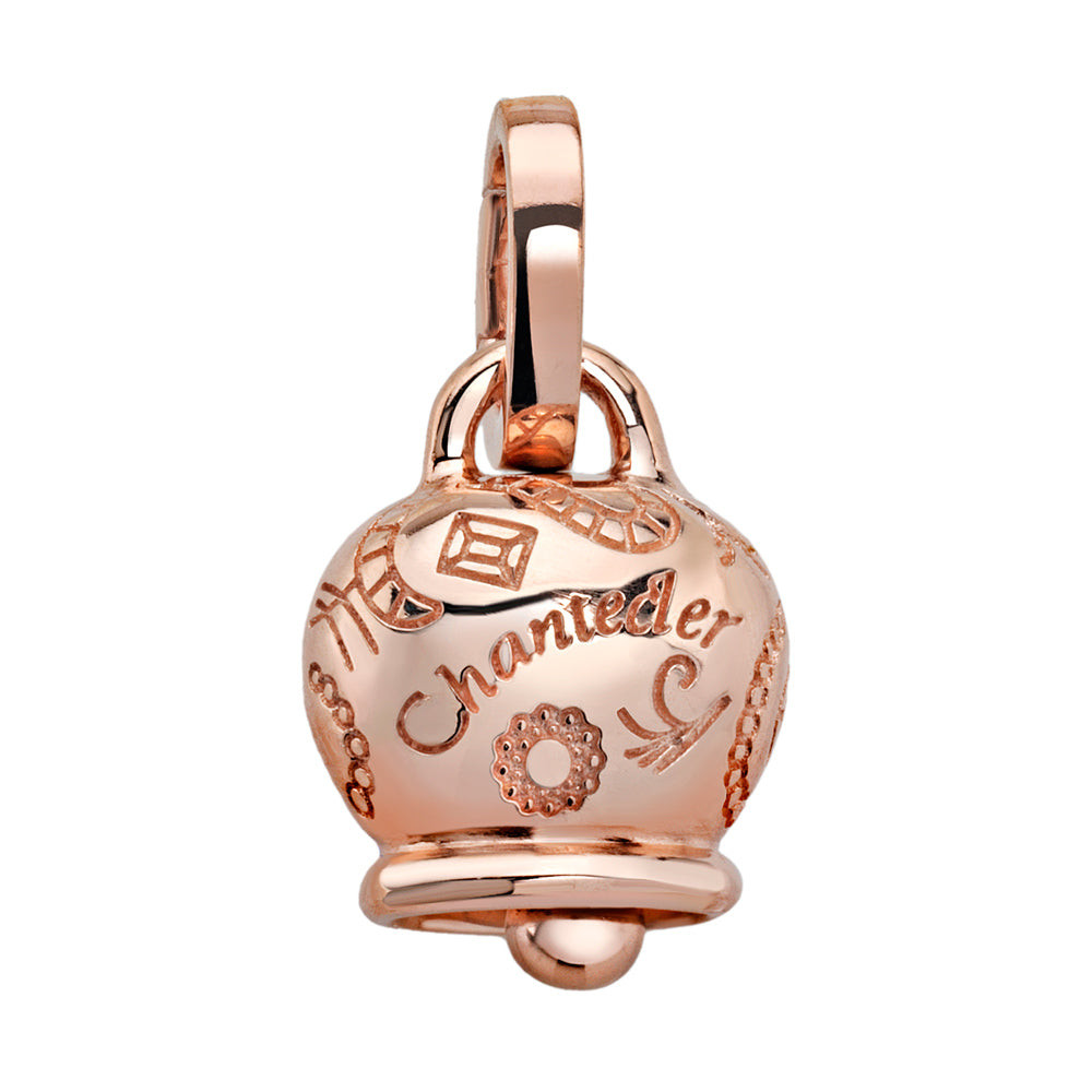 Chantecler Ciondolo Donna Campanelle con Diamante | Oro Rosa 9Kt | Piccolo