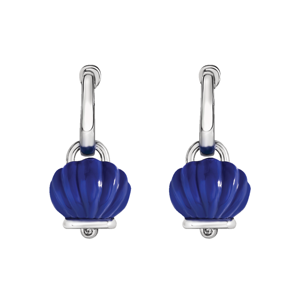 Chantecler | Orecchini Donna | Campanella Capriness Blu | Argento | Diamanti