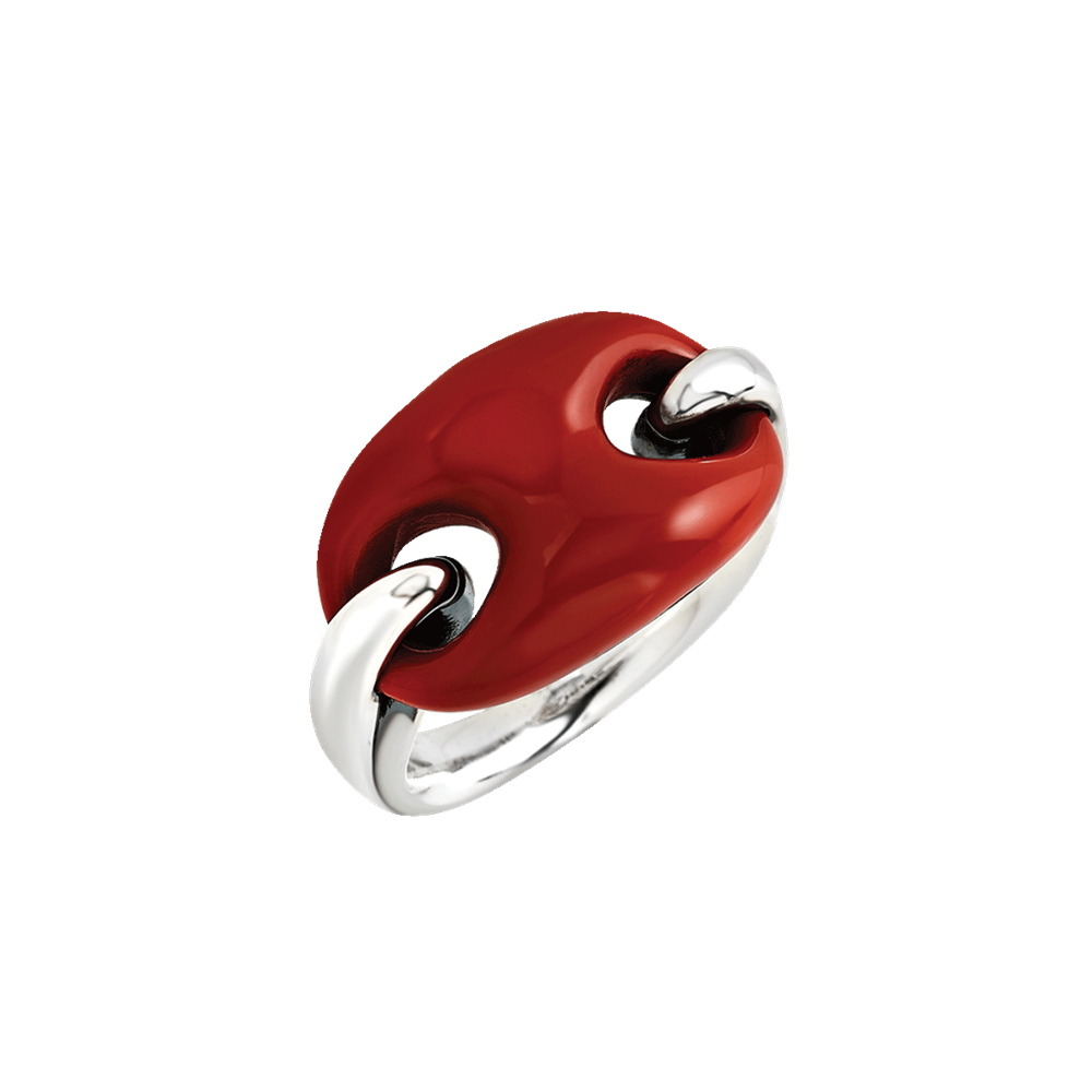 Chantecler Et Voilà Anello Capriness Maglia Marina in Argento e Bioresina