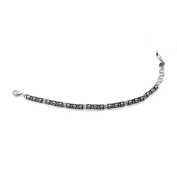 Giovanni Raspini Bracciale Donna Teschi | Argento 925 | Chiusura Moschettone