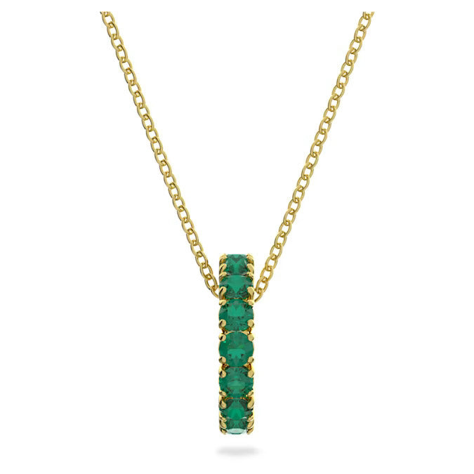 Swarovski Collana Donna Cristalli Verde Smeraldo | Oro Dorato | Regolabile
