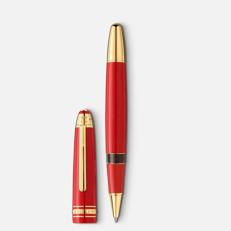 Montblanc Penna Roller Meisterstück Paris 1924 | Resina Rossa | Dettagli Dorati