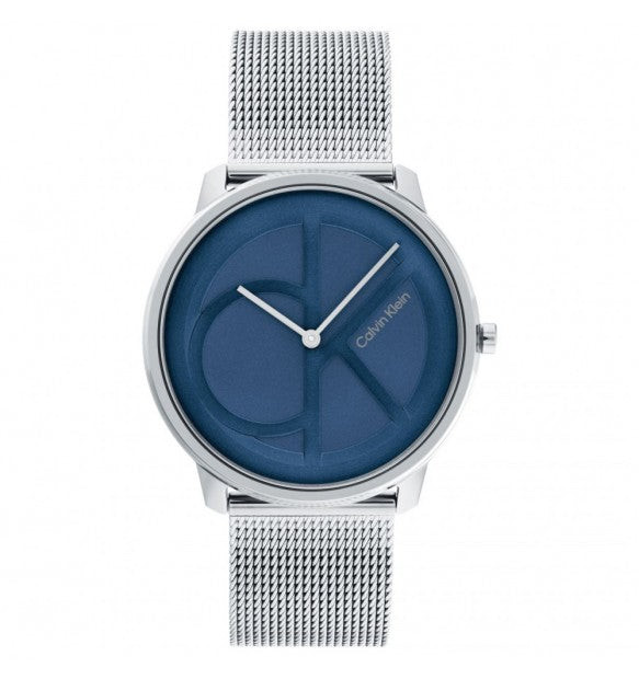 Calvin Klein Orologio Uomo Iconic Mesh | Acciaio Inox | Quadrante Blu