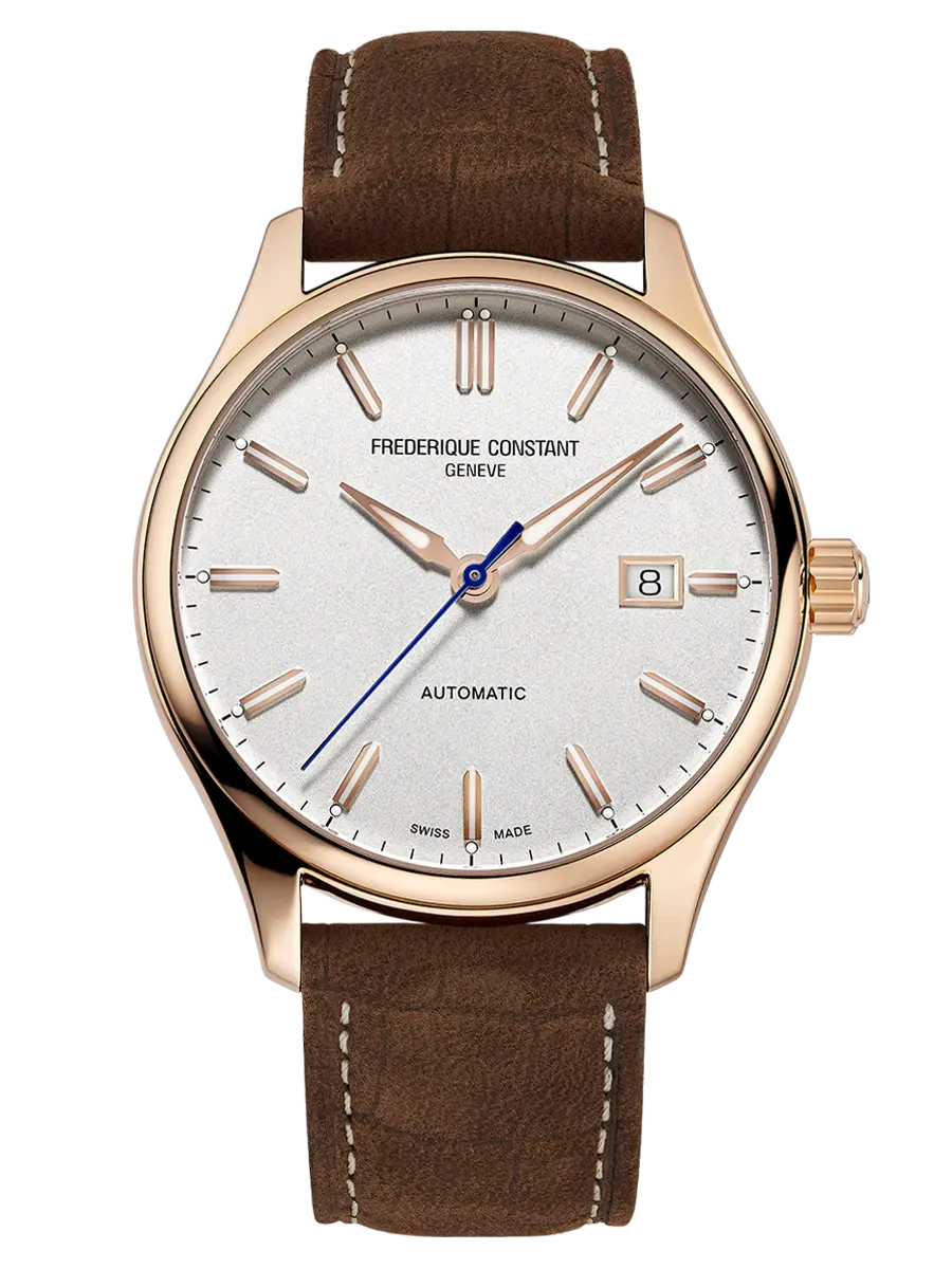 Frederique Constant Orologio Uomo Index Automatico | Acciaio | Pelle Nabuk