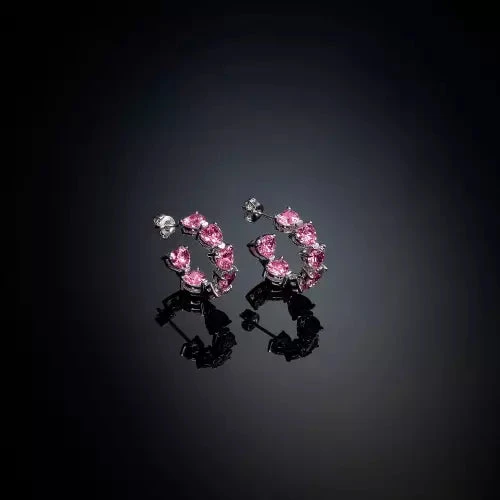 Chiara Ferragni Orecchini Donna Infinity Love | Rodio | Cubic Zirconia Rosa