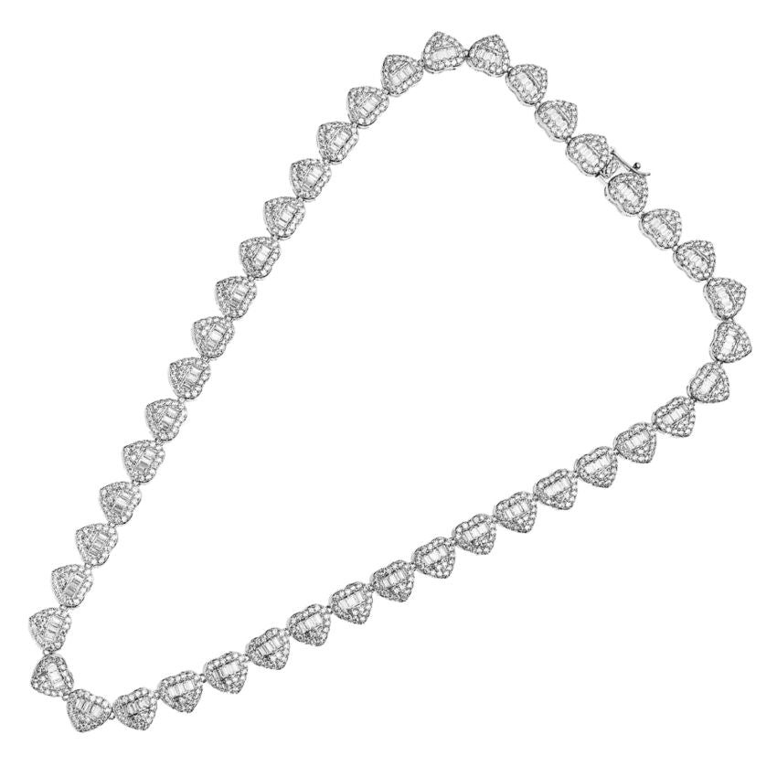 Ottaviani Collana Donna Cuori Scintillanti | Bronzo Argentato | Zirconi