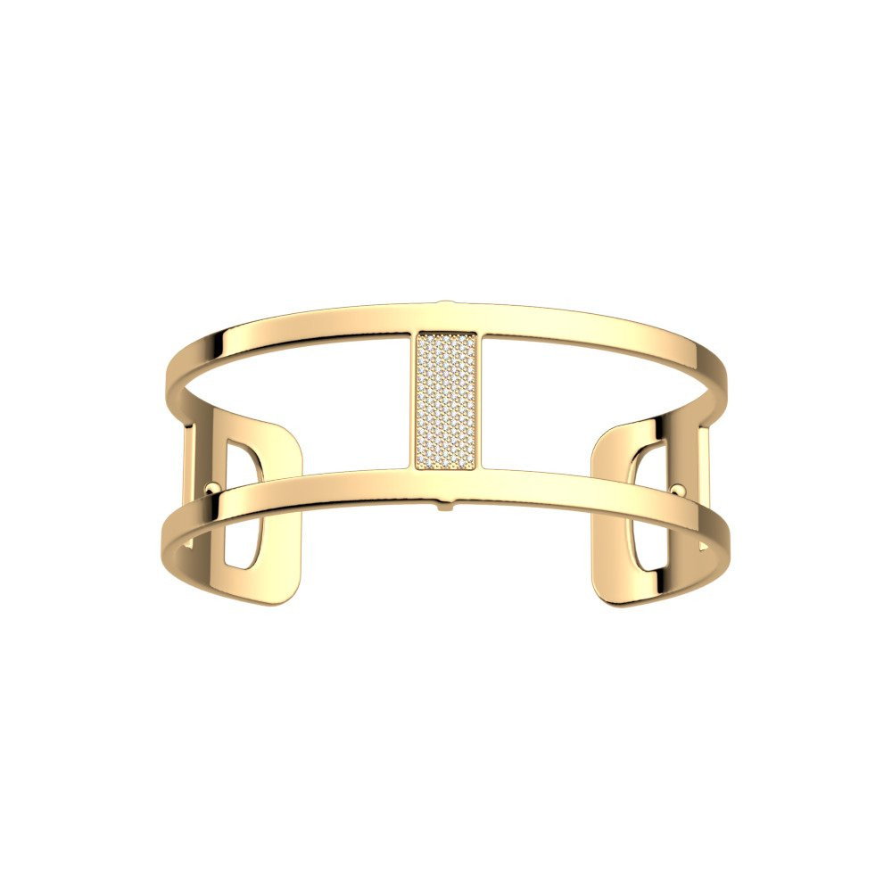 Les Georgettes Bracciale Donna Barrette 25 mm | Oro Giallo | Zirconi Bianchi