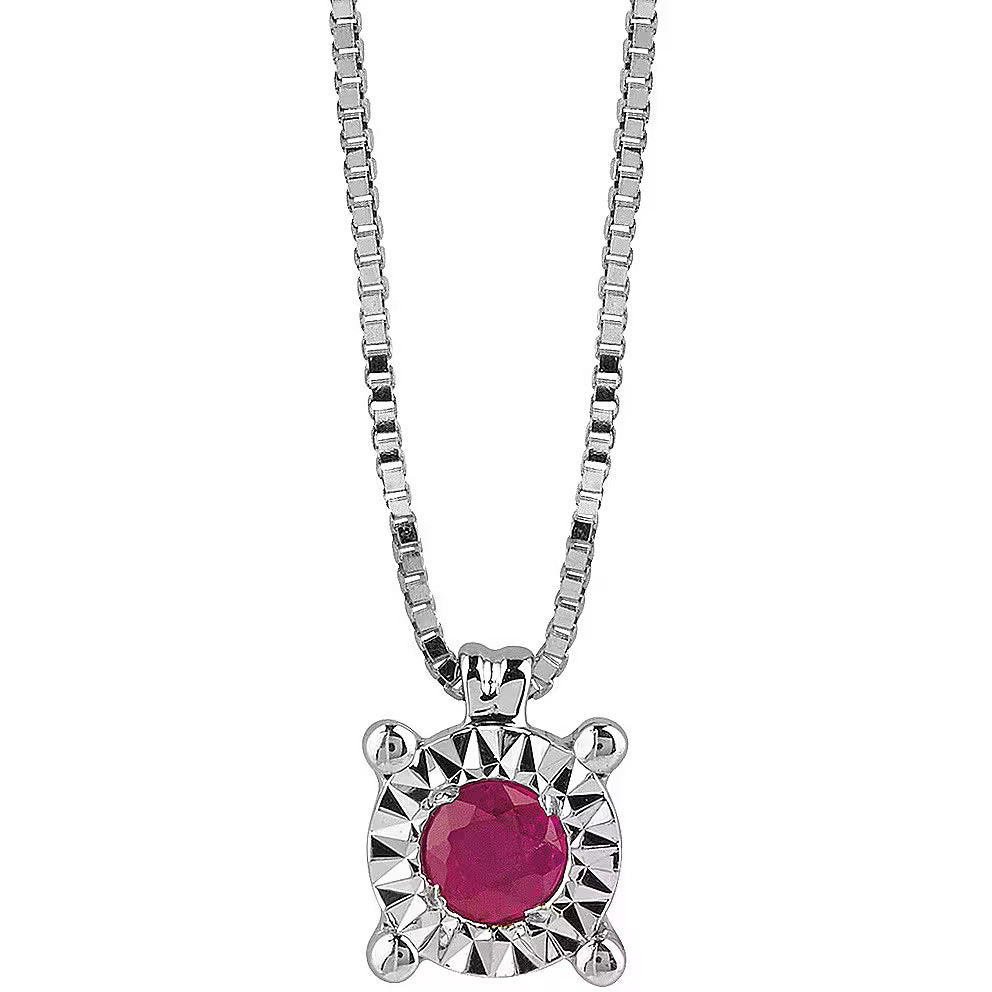 Bliss | Collana Donna | Rubino 0,08 kt | Oro | Lunghezza 42 cm