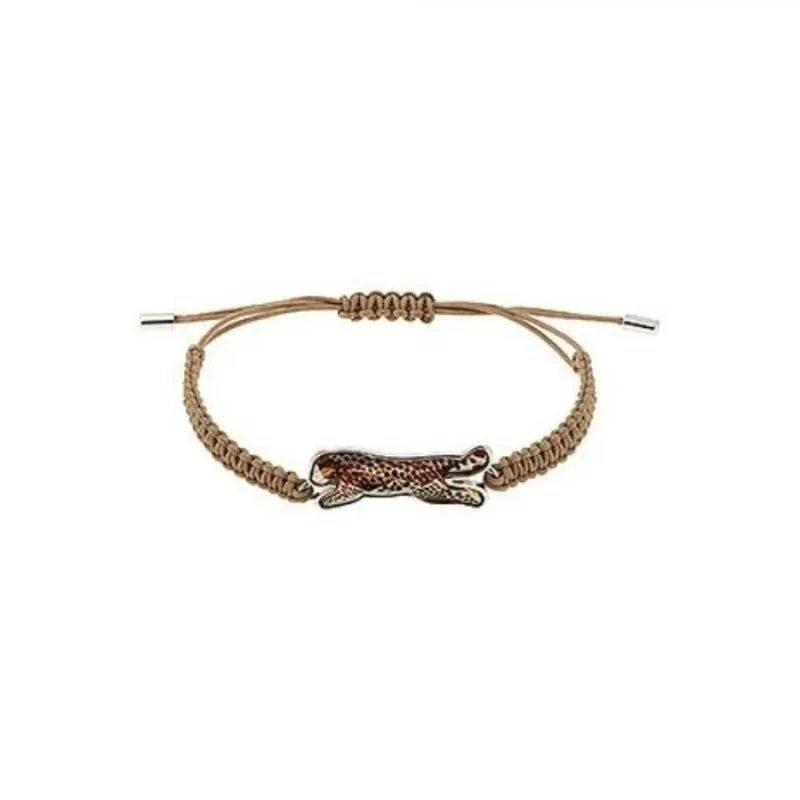 Swarovski Bracciale Donna Ghepardo cristallo | Cordino cerato beige | Elegante