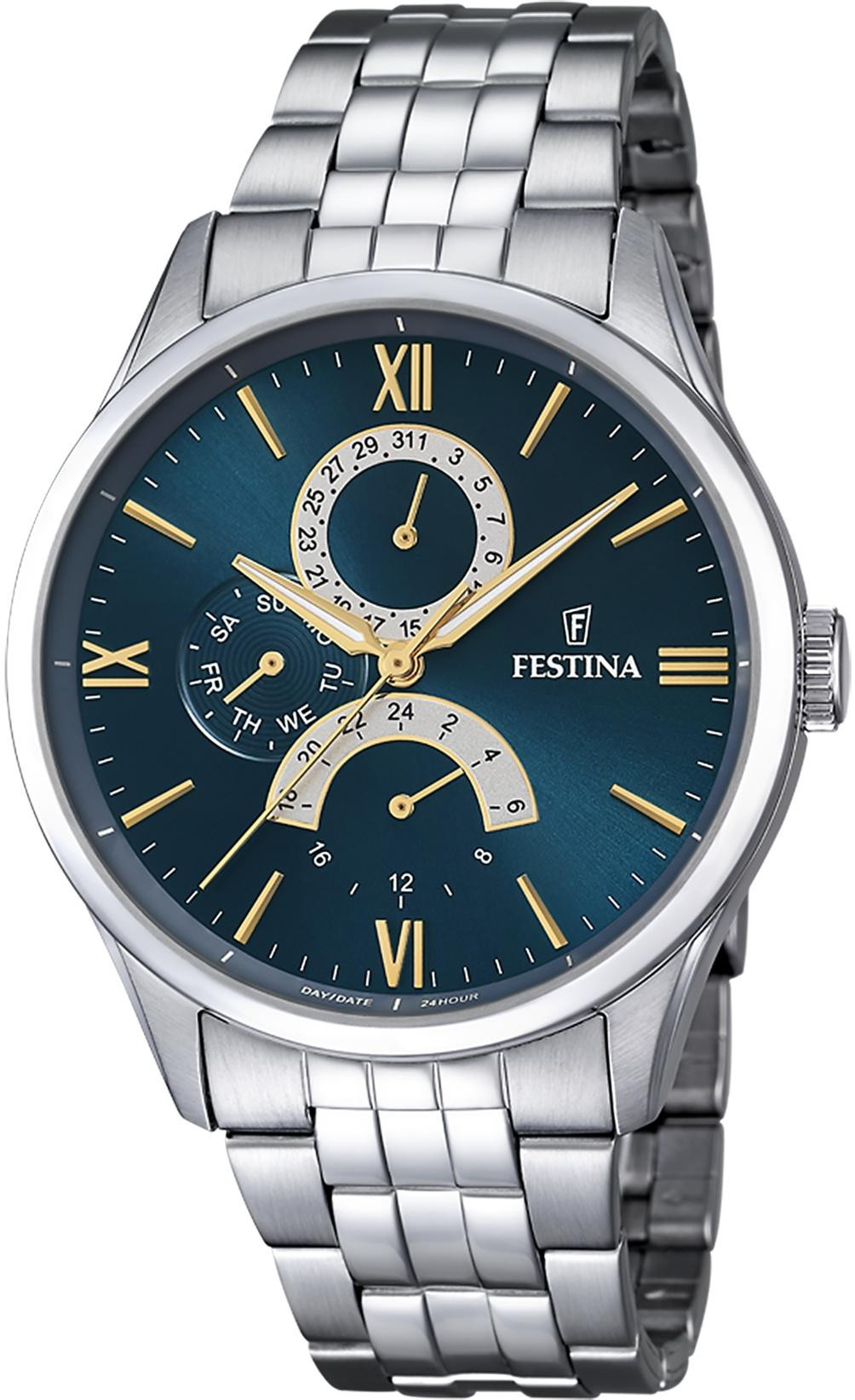 Orologio Festina uomo Retro blu in acciaio