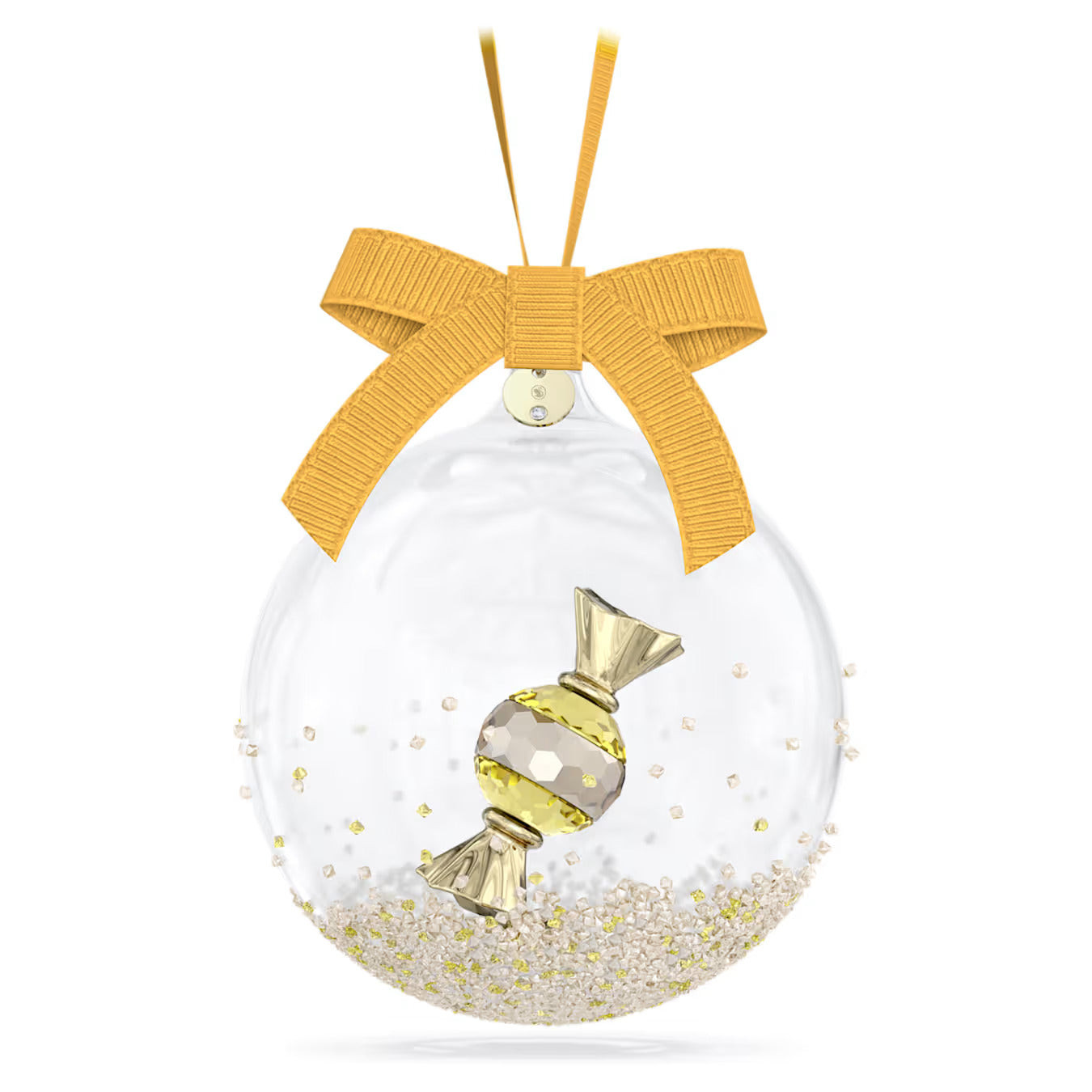 Swarovski Pallina Decorativa Gialla | Cristallo & Vetro | 230 Sfaccettature
