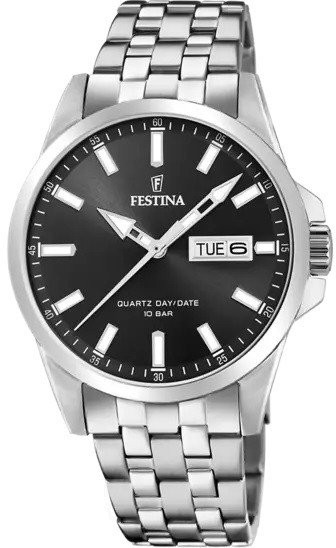Festina Orologio Uomo Classic Bracelet Nero in Acciaio