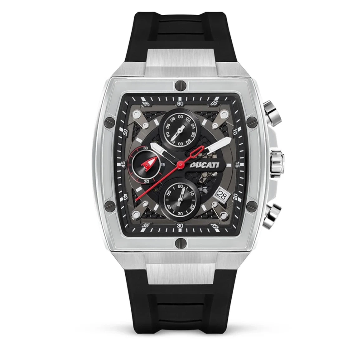 Ducati Corse Crono Orologio Uomo Acciaio e Silicone Nero