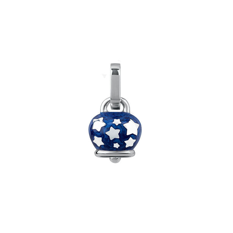 Chantecler Ciondolo Donna Campanella Mini Stelline | Argento 925 | Smalto Blu