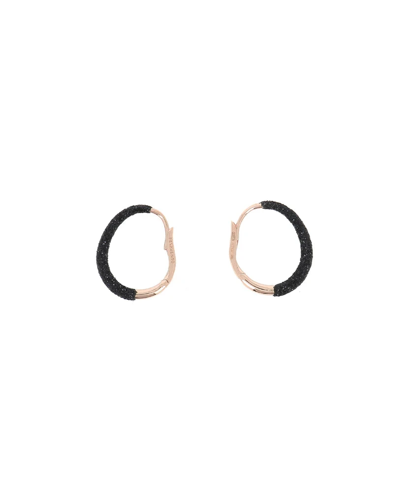 Pesavento Orecchini Donna Polvere Di Sogni | Argento 925 rosé | Oro rosa e nero