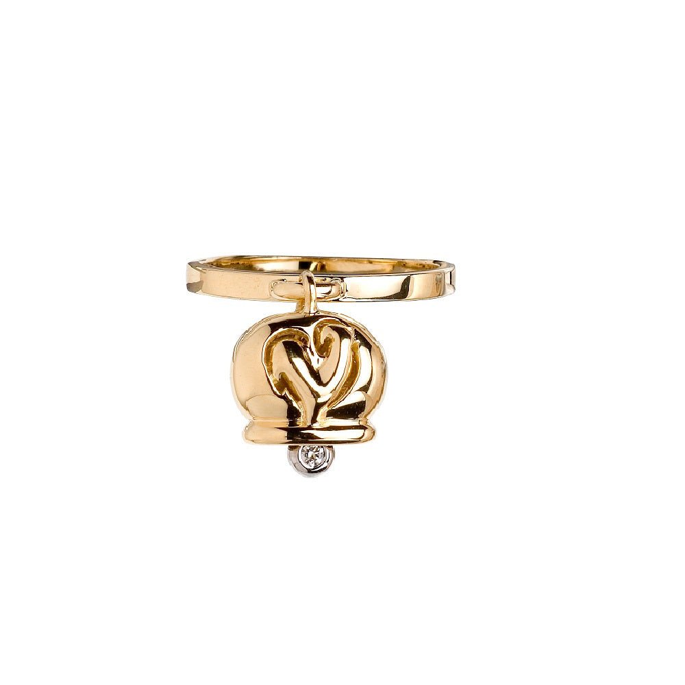 Chantecler Anello Donna Campanelle Diamante | Oro Giallo 18kt | Chantecler Capri