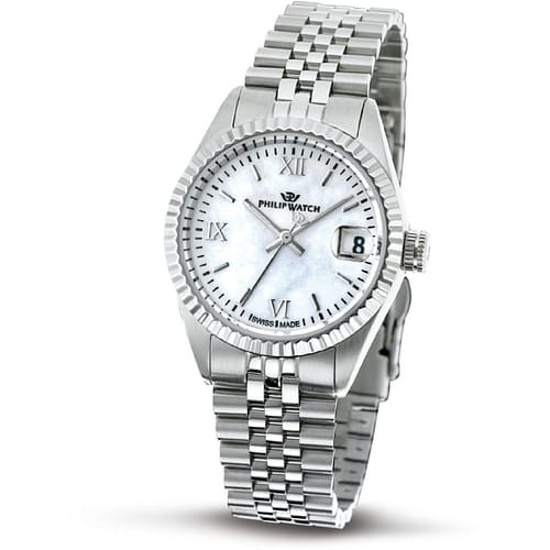 Philip Watch Orologio Donna Caribe con Quadrante Bianco Madreperla e Bracciale