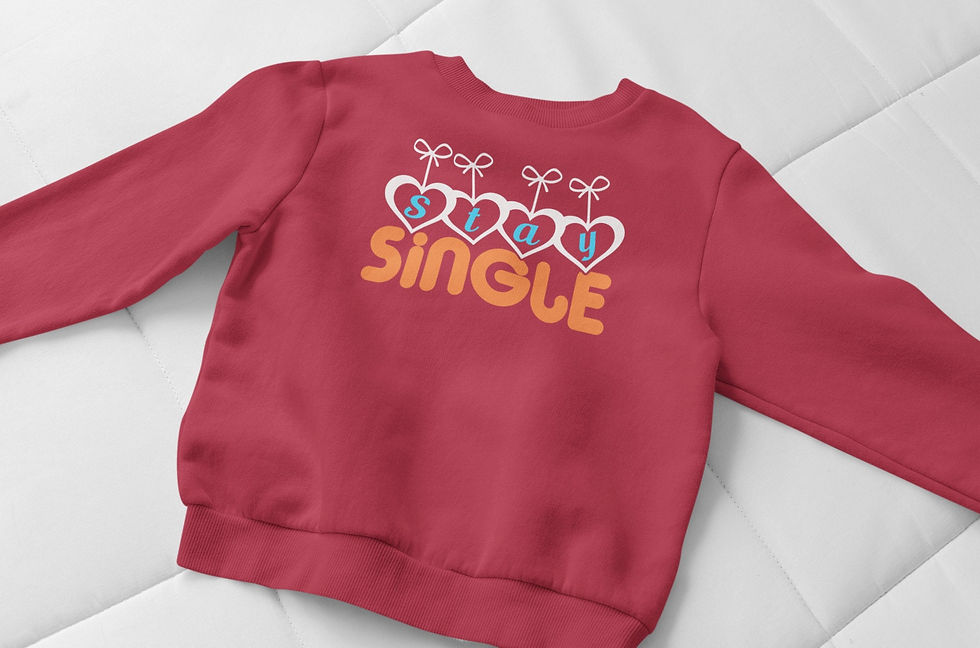 Miniatura: Single Anti-Valentine Sweatshirt – Anti Valentines Day, Anti Valentine Shirt...