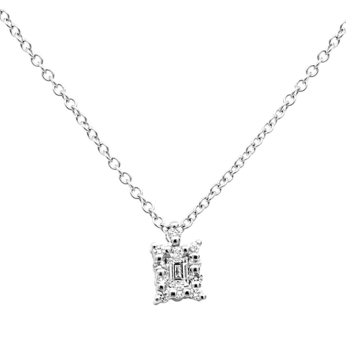 Salvini Collana Donna Diamante Brillante 0,10 ct | Oro Bianco | Colore H