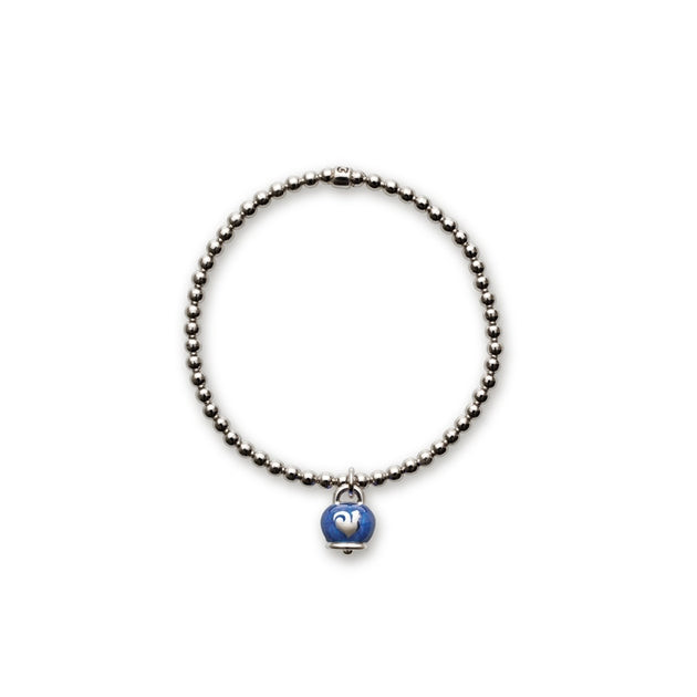 Chantecler Bracciale Donna Elastico Campanella Blu | Argento | Smalto Blu