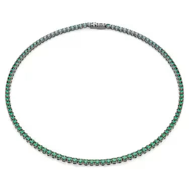 Collana Swarovski Matrix Tennis con fila di Zirconia verdi