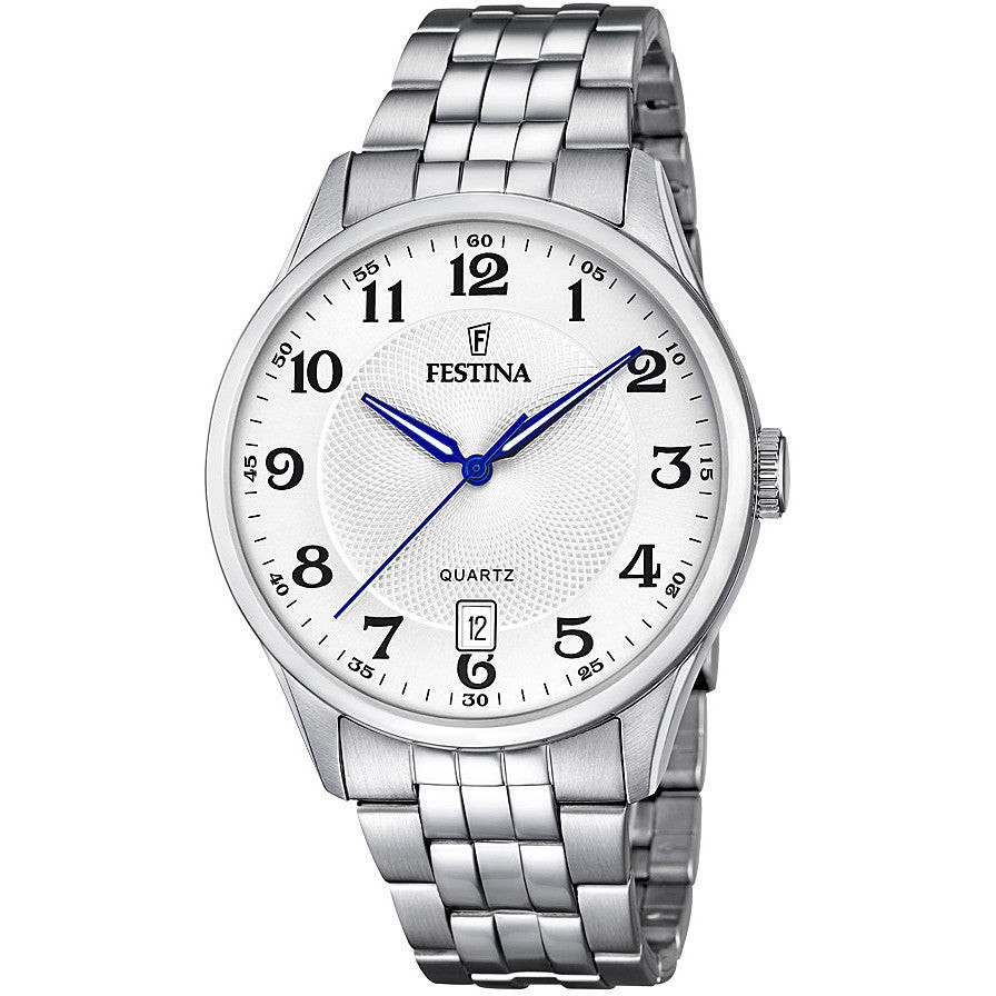 Festina | Orologio Uomo | Quadrante bianco | Acciaio 43mm | Datario ore 6