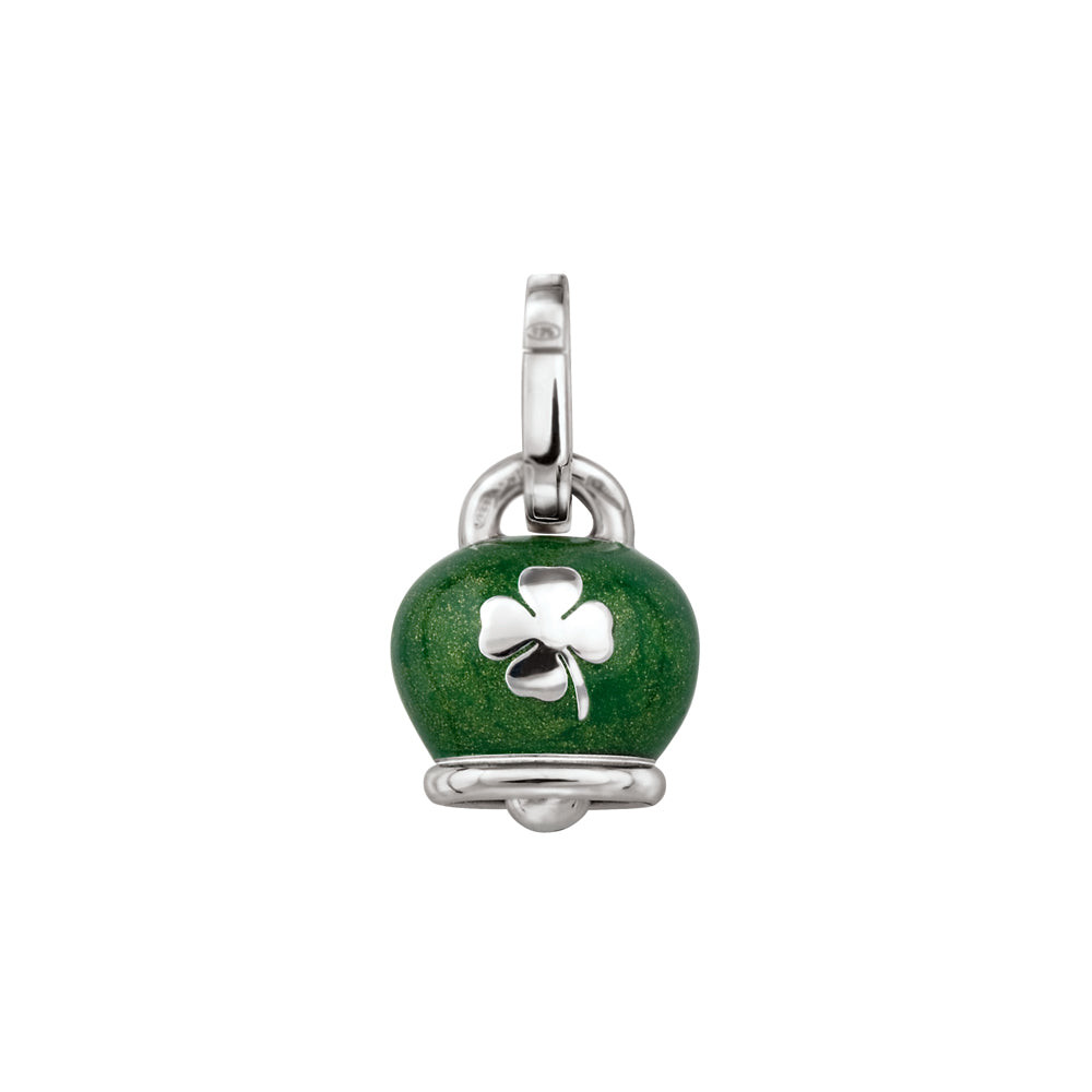 Chantecler Ciondolo Donna Campanella Quadrifoglio|Argento smalto verde|EtVoilà