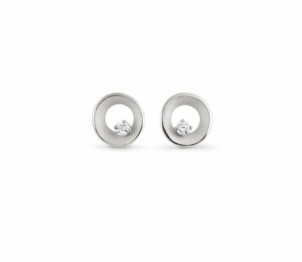 Annamaria Cammilli Orecchini Donna Cerchio Diamante | Oro Bianco 18k | Diamanti