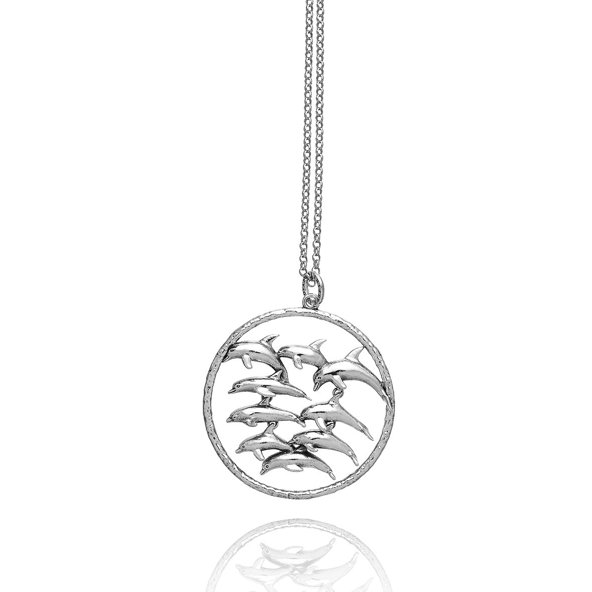 Giovanni Raspini Collana Donna Pendente Delfini Luce | Argento 925 | 90 cm