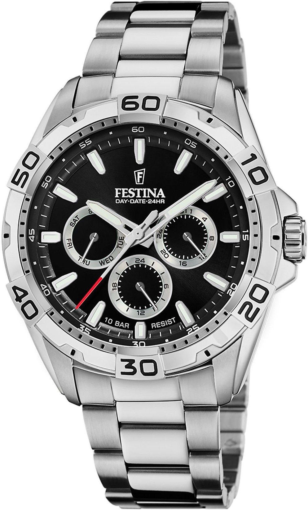Festina Orologio Uomo Multifunction Nero Acciaio