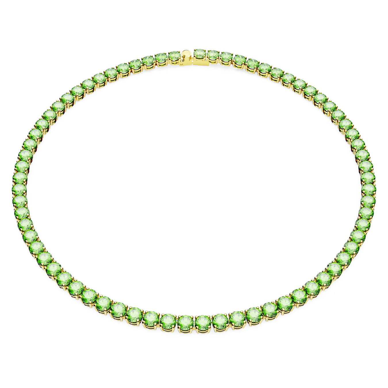 Swarovski Collana Donna Matrix Tennis Verde | Placcato Oro | Zirconia